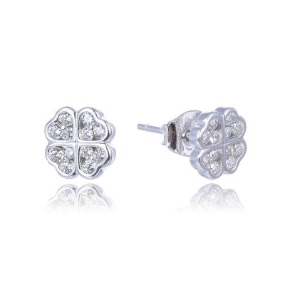 PE73981-PENDIENTES PLATA PRESION RODIO CIRCONITAS 3