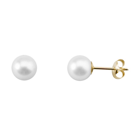 Pendientes perla cultivada 6-6,5mm oro 18Kts. RG Ref; 5099-P-A-PE