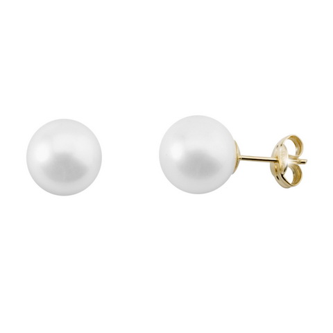 Pendientes perla cultivada 9-9,5mm oro 18Kts. RG Ref; 53647-P-A-PE